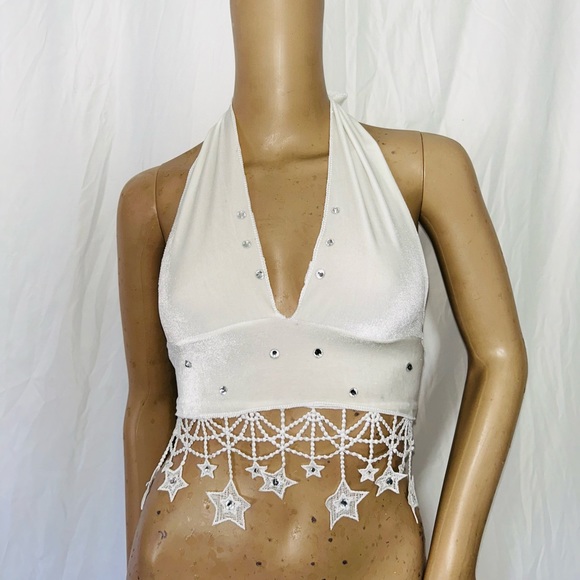 COPY - Stars Galaxy Celestial Rave  Festival halter top - Picture 1 of 5
